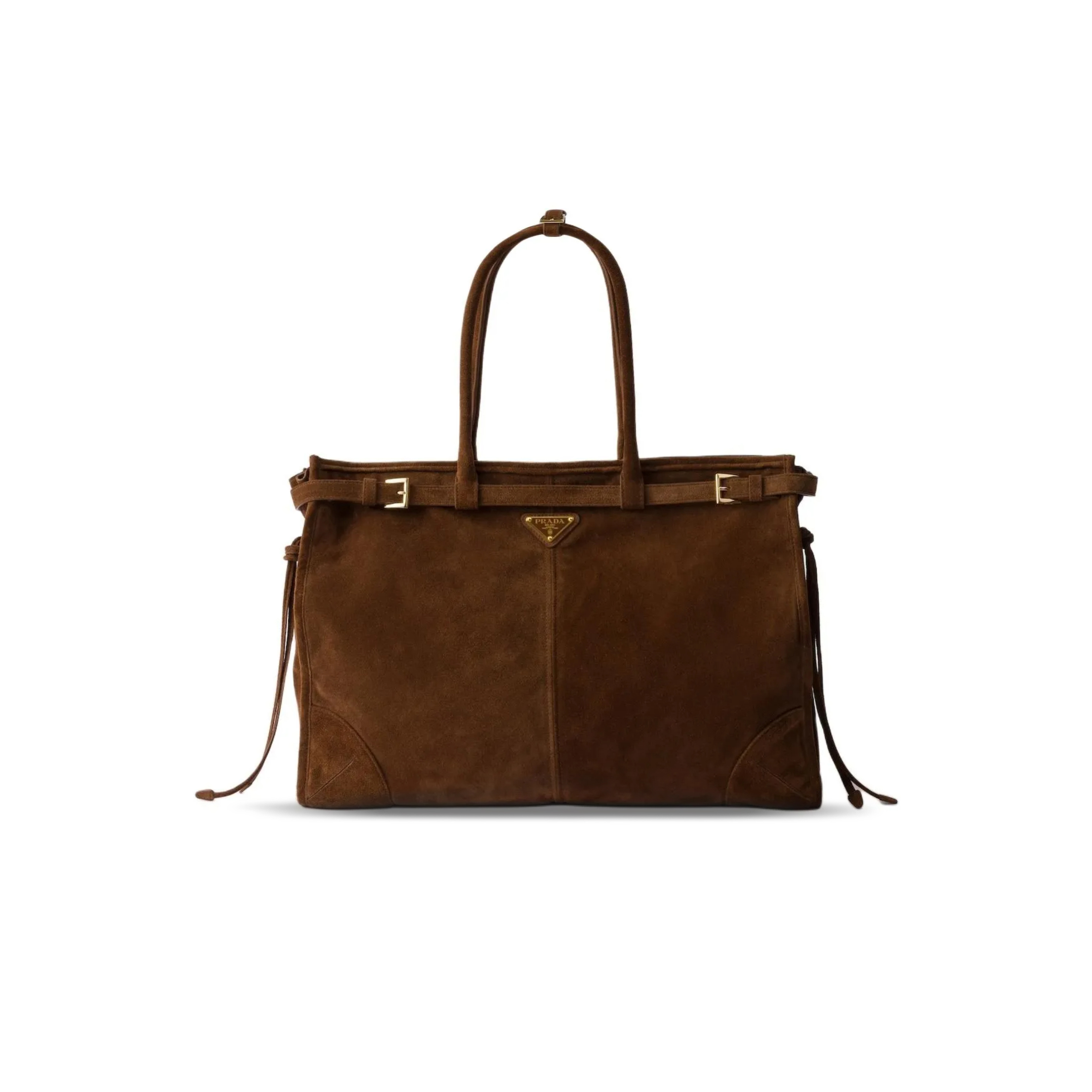 PRADA BONNIE LARGE SUEDE HANDBAG 1BA439 (42*30*12cm)